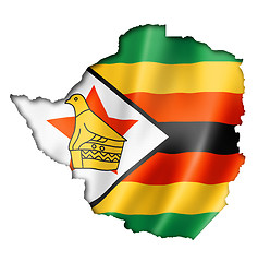 Image showing Zimbabwe flag map