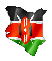 Image showing Kenyan flag map