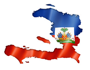 Image showing Haitian flag map