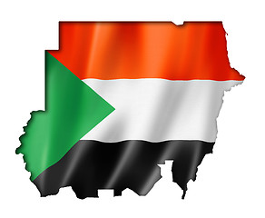 Image showing Sudan flag map