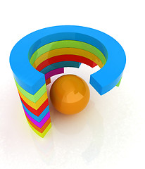 Image showing Abstract colorful structure with ball in the center 