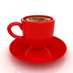Image showing Mug of coffee with milk