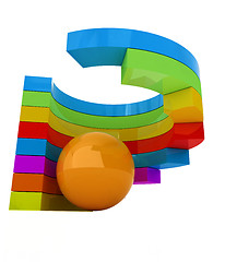 Image showing Abstract colorful structure with ball in the center 