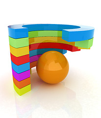 Image showing Abstract colorful structure with ball in the center 