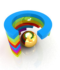 Image showing Abstract colorful structure with ball in the center 