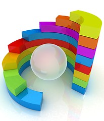 Image showing Abstract colorful structure with ball in the center 