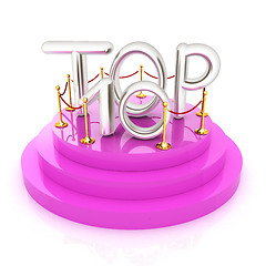 Image showing Top ten icon on white background. 3d rendered image 