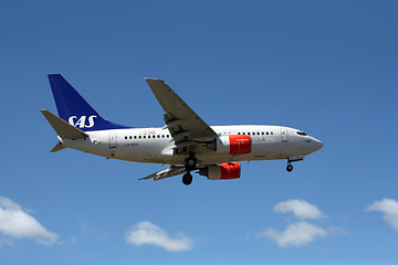 Image showing Scandinavian Airlines (SAS) landing at Arlanda