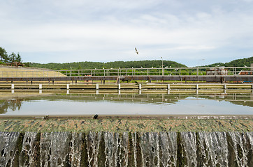 Image showing water flow filtration sedimentation treatment step 