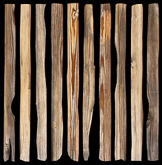 Image showing damaged planks on dark background