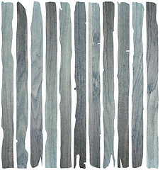 Image showing blue wooden planks isolated