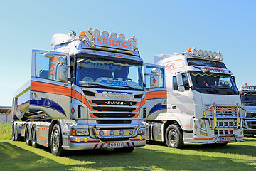 Image showing Scania and Volvo Show Trucks