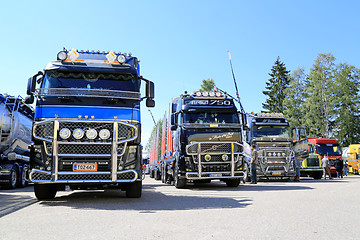 Image showing Row of Show Trucks at Riverside Truck Meeting