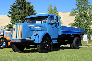 Image showing Blue Vintage Scania Vabis Pickup Truck