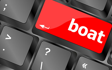 Image showing boat button on computer pc keyboard key