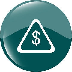 Image showing web icon cloud with dollars money sign