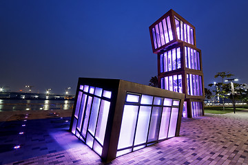 Image showing AbstracT Architecture at night 