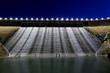 Image showing Dam at night 