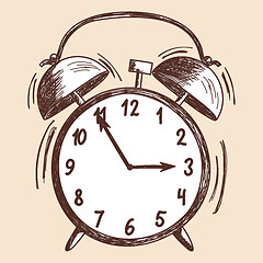 Image showing Alarm clock sketch