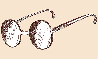 Image showing Glasses sketch.