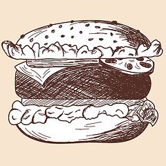 Image showing Hamburger sketch