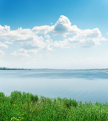 Image showing sky with clouds over river