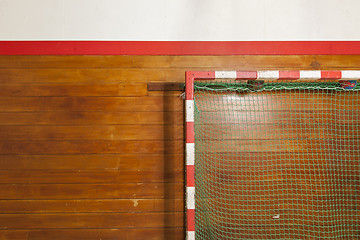 Image showing Retro indoor gymnasium goal
