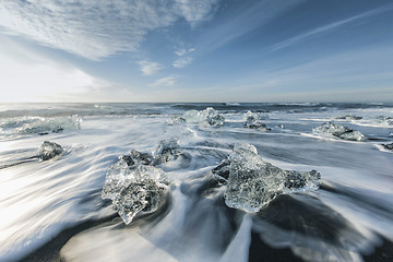 Image showing Ice melting on the beach