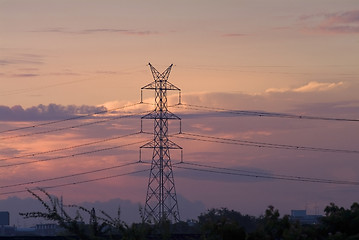 Image showing Industrial sunrise