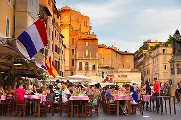 Image showing Piazza Campo De Fiori in Rome, Italy.