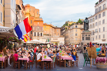 Image showing Piazza Campo De Fiori in Rome, Italy.