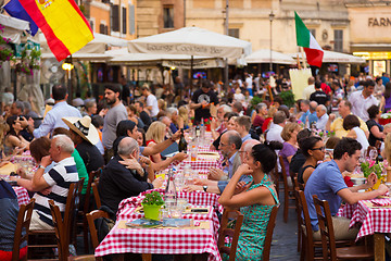 Image showing Piazza Campo De Fiori in Rome, Italy.