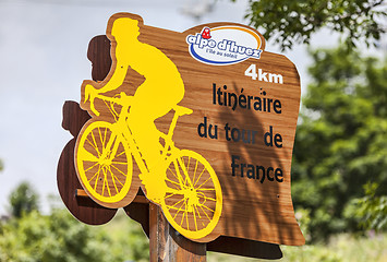 Image showing Road Indicator During Tour de France