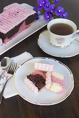 Image showing Neapolitan cake