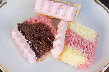 Image showing Neapolitan Cake Slices