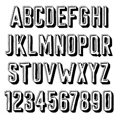 Image showing Handmade retro font