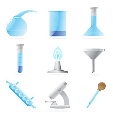 Image showing Icons for chemical lab