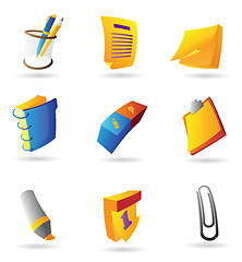 Image showing Icons for stationery