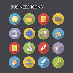 Image showing Flat icons for business and finance