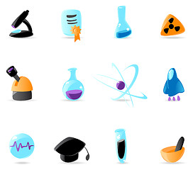 Image showing Bright science icons