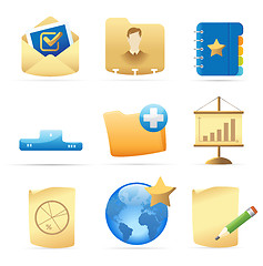 Image showing Icons for business metaphor