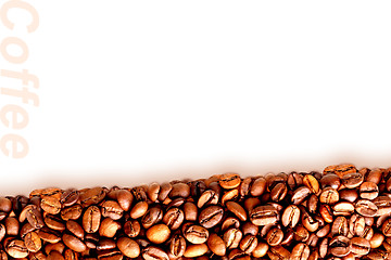 Image showing Background of roasted black coffee beans