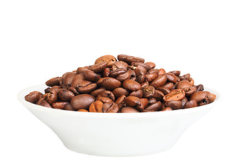 Image showing Roasted black coffee beans