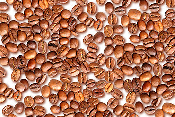 Image showing Background of roasted black coffee beans