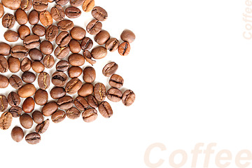 Image showing Background of roasted black coffee beans