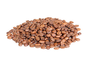 Image showing Roasted black coffee beans