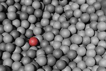 Image showing Red Ball Amongst The Gray