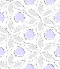 Image showing Floral with purple seamless