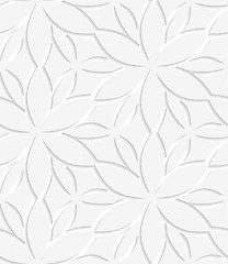 Image showing White floral perforated seamless