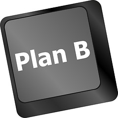 Image showing Plan B key on computer keyboard - business concept